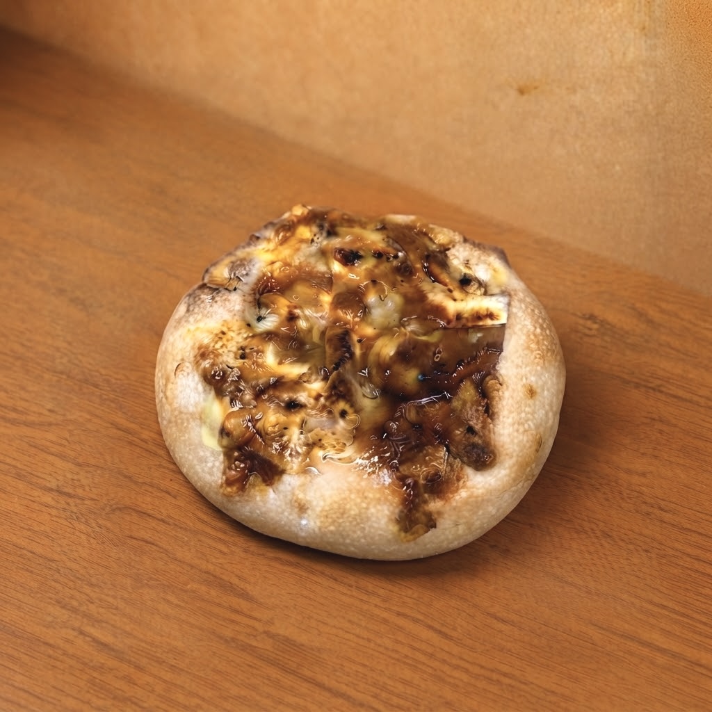 3.塩パンの照り焼きピザ